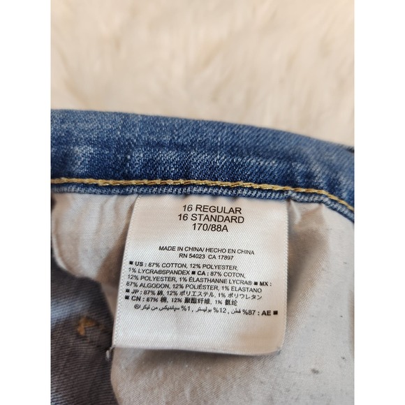 Old Navy Womens The SweetHeart Jean Shorts High Rise Roll-Cuffed Medium Wash 16 - Picture 4 of 7